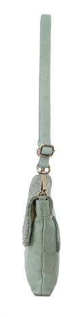 3-Piece Set Pierre Cardin Womens Woven Cross-Body Bag - Mint Green