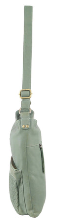 3-Piece Set Pierre Cardin Womens Woven Cross-Body Bag - Mint Green