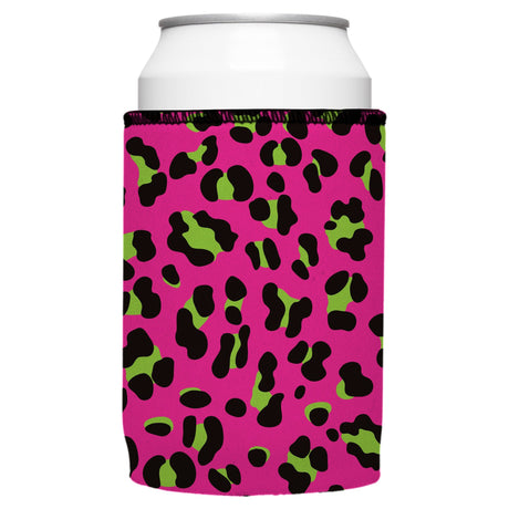 80s Leopard Print Stubby Cooler - Standard
