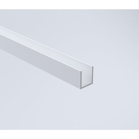 100cm Frameless Glass Bath Screen with Channel and Stainless Steel Hinges- White