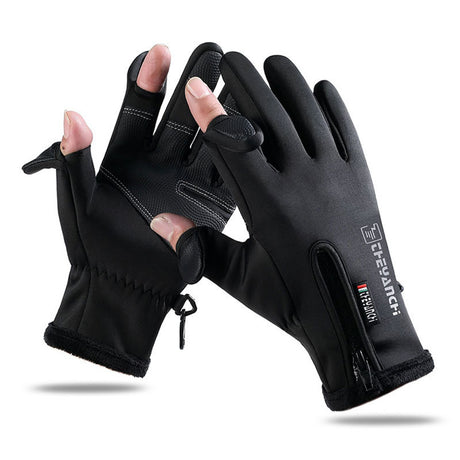 Convertible Fingerless Winter Gloves | Waterproof, Windproof Thermal Gloves with Touchscreen Compatibility Q808 M size Black