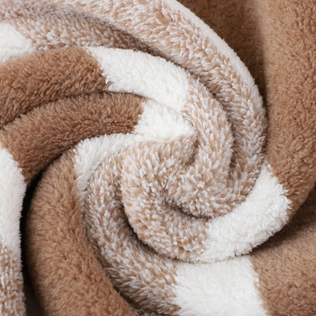 Luxury Cotton Striped Towel Set - 6 Piece Set (2 Hand Towels, 2 Bath Towels, 2 Washcloths), Ultra Soft and Absorbent (Brown)