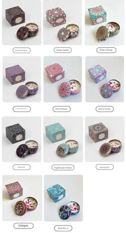 Small Scented Candle Set - 4 Soy Wax Candles, Travel Candle Set (Ocean Star)