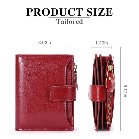 Purple Premium Genuine Leather RFID Blocking Women's Wallet - Lightweight, Multi-Functional, and Stylish