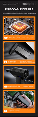 Portable Air Blower - Multi-Use for Computer, Car, Outdoor Inflatables