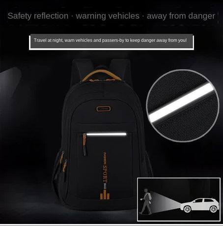 Black And Blue Large Capacity Business Backpack for Men and Women - Waterproof Laptop School Bag with Breathable Design