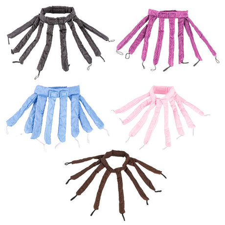 Blue Heatless Octopus Hair Curlers 2-Pack - 50cm Soft Fabric Curling Rods for Effortless, Damage-Free Curls