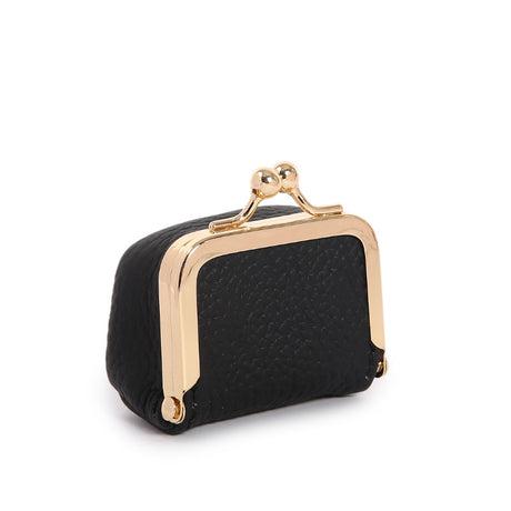 Orange Mini Jewelry Pouch - Compact PU Leather Coin Purse for Earrings, Rings, and Necklaces, 6.5x5x3.5cm