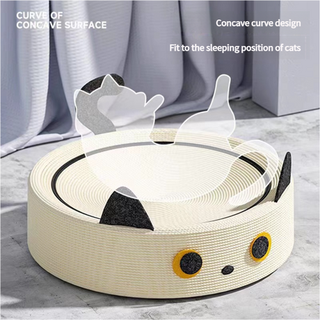Adorable Cloth Pig Cat Scratching Post and Lounger - 41cm Cat Claw Proof Basin
