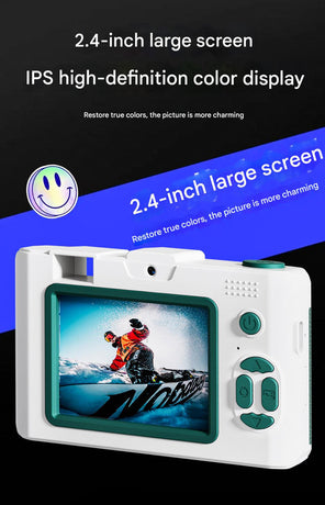 Compact 4K Digital Camera - 50MP, 16x Zoom, 2.4-inch IPS Screen, WiFi & Fill Light - Retro CCD Style(White)