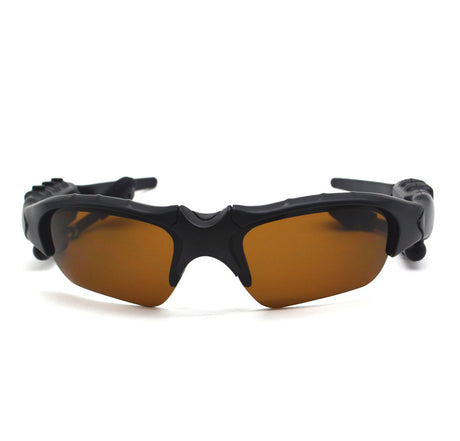 Brown Bluetooth Sunglasses with Wireless Earbuds for Music and Calls