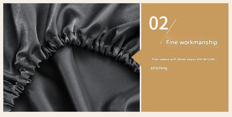 Gray Silky Satin Pillowcase Pair - Smooth for Hair & Skin, Elastic Fitted (46x70+16cm)