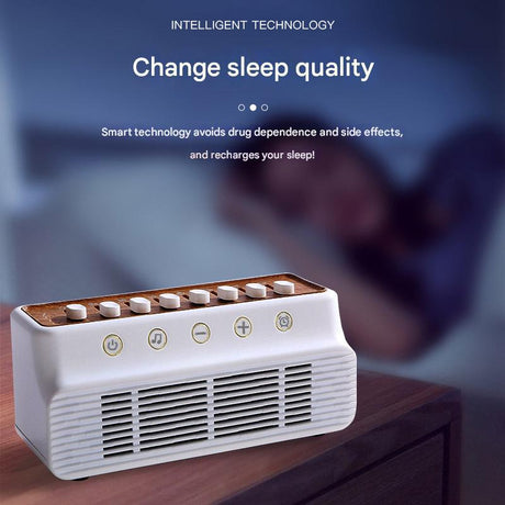 Retro White Noise Sound Machine & Bluetooth Speaker - 8 Nature Sounds, Smart Timer(white)