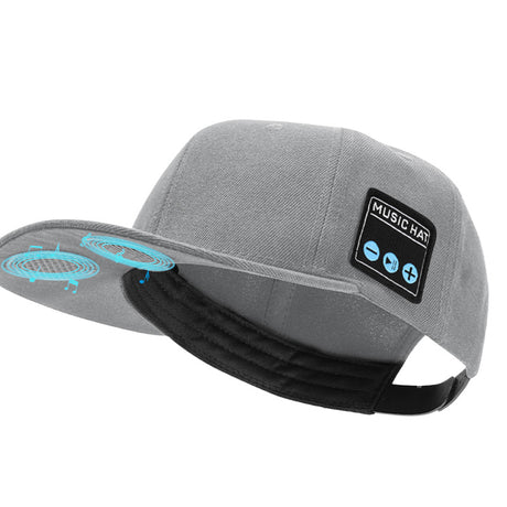 Wireless Bluetooth 5.0 Music Hat - Outdoor Speaker Cap with Mic, Sun Protection & Breathable Fabric(Light gray)