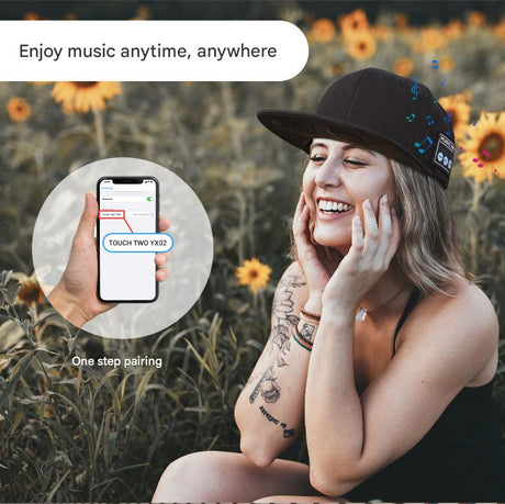 Wireless Bluetooth 5.0 Music Hat - Outdoor Speaker Cap with Mic, Sun Protection & Breathable Fabric(Light gray)