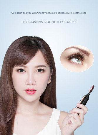 White Professional Electric Heated Eyelash Curler - 4 Temperature Settings, LED Display, USB-C Rechargeable for Perfectly Curled Lashes