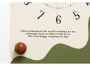 Abstract Modern Wall Clock - Silent Non-Ticking Decorative Clock with Wavy Design & Ceramic Accent(black)