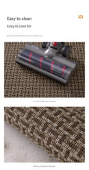 Absorbent & Dirt-Resistant Woven Kitchen Mat - Non-Slip Runner Rug for Home(Interlocking Black)