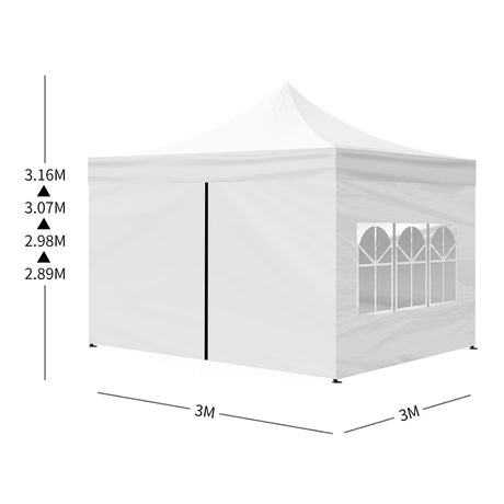 Mountview 3x3M Gazebo Outdoor Pop Up Tent Folding Marquee Camping Canopy White