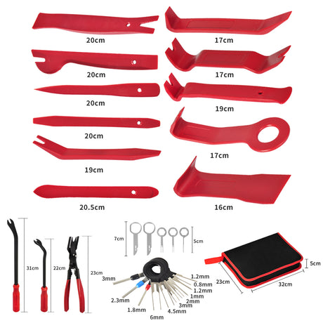 31PCS Car Trim Removal Tools Set Body Clips Panle Pry Door Dash Interior Kit