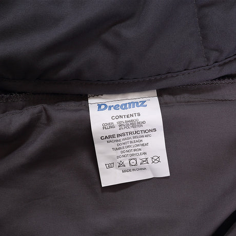 DreamZ Double Dark Grey 9kgs Polyester Weighted Blanket