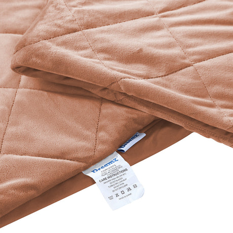 DreamZ Anti-Anxiety Double Size 9KG Weighted Blanket in Dusty Pink Colour