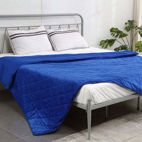Double Blue Weighted Blanket Cover