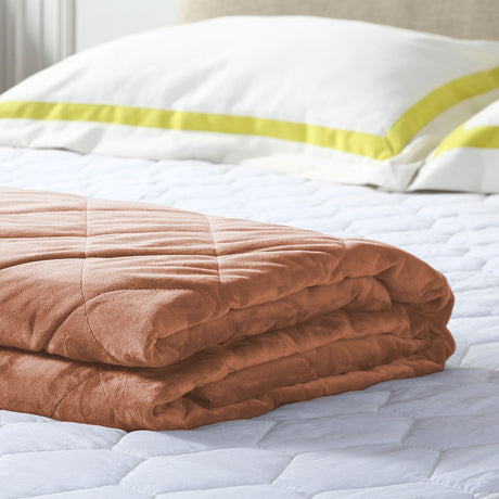 DreamZ Anti-Anxiety Double Size 9KG Weighted Blanket in Dusty Pink Colour