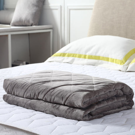 DreamZ 9KG Double Size Anti Anxiety Weighted Blanket Gravity Blankets Grey