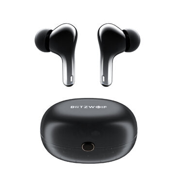 BlitzWolf® BW-FYE18 TWS bluetooth Earphone Wireless Earbuds Game Music Mode AAC Audio Semi-transparent Unique Earbuds with Mic