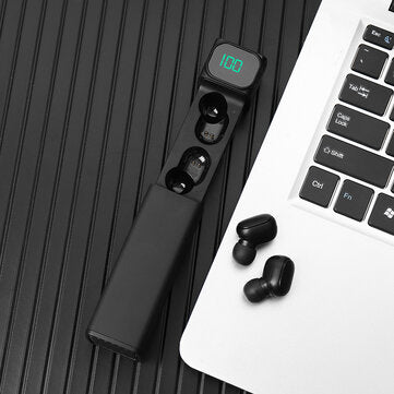 Bakeey BQC-01 TWS Earphones bluetooth 5.0 Wireless Earbuds HIFI 9D Stereo Smart Touch LED Digital Display Waterproof Sports Headphones with Mic