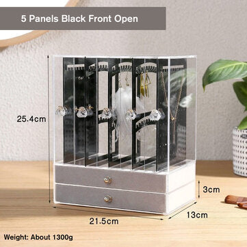 Bakeey Earrings Storage Box Jewelry Display Box Transparent Plastic Jewelry Box Earring Display Stand