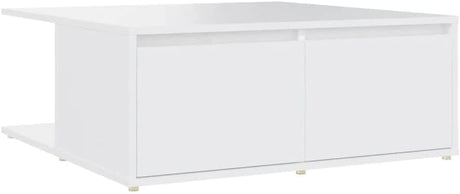 Coffee Table Home Indoor Living Room Storage Drawer Accent End Coffee Side Couch Center Table Furniture High Gloss Grey Chipboard