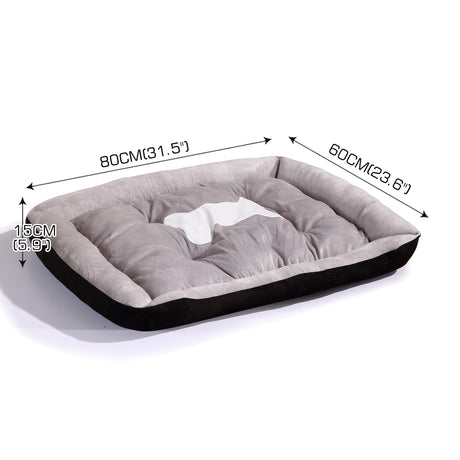 PaWz Heavy Duty Pet Bed Mattress in Size Large in Black Colour