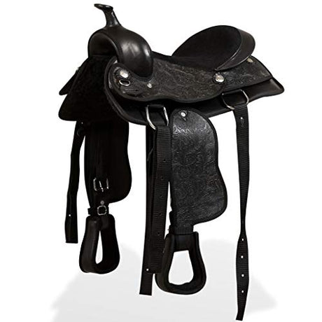 Western Saddle Headstal l& Breast Collar Real Leather 13