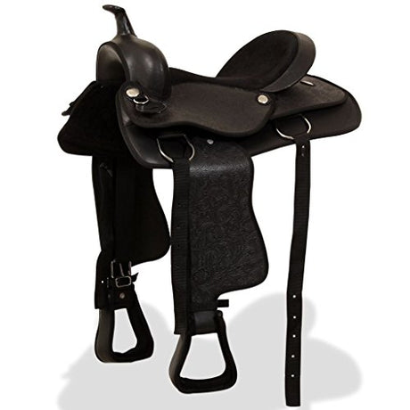 Western Saddle Headstall & Breast Collar Real Leather 17