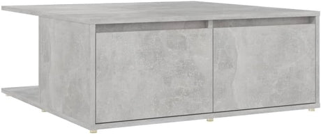 Coffee Table Home Indoor Living Room Storage Drawer Accent End Coffee Side Couch Center Table Furniture High Gloss Grey Chipboard