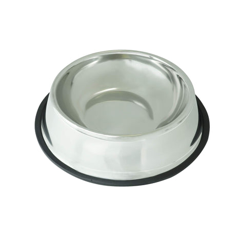 Stainless Steel Dog Bowl - Rust Resistant with Slip-Free Rubber Base, Puppy or Dog Bowl, Size Large One pack