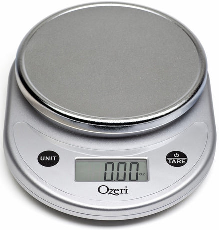 Digital Multifunction Kitchen and Food Scale, Elegant Chrome Grey