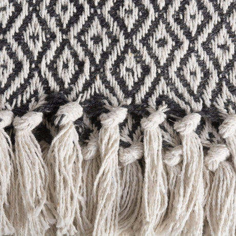 DII Rustic Farmhouse Cotton Diamond Blanket Throw with Fringe for Chair, Couch, Picnic, Camping, Beach, & Everyday Use, 50 x 60 - Double Diamond Mineral Contemporary Mineral
