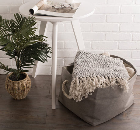 DII Rustic Farmhouse Cotton Diamond Blanket Throw with Fringe for Chair, Couch, Picnic, Camping, Beach, & Everyday Use, 50 x 60 - Double Diamond Mineral Contemporary Mineral