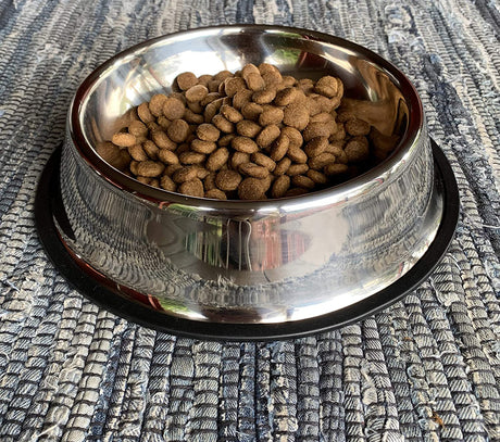 Stainless Steel Dog Bowl - Rust Resistant with Slip-Free Rubber Base, Puppy or Dog Bowl, Size Large One pack