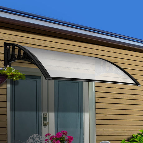 Instahut DIY Window Door Awning Shade 1 x 3m - Transparent