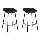 Artiss Set of 2 Metal Bar Stools - Black