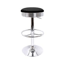Artiss Set of 2 PU Leather Backless Bar Stools - Black