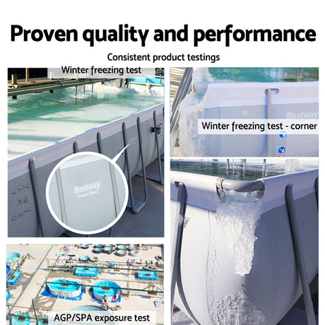Bestway Above Ground Swimming Pool 2.82 x 1.96 m Power Metal Frame Filter Pump