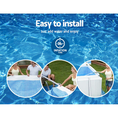 Bestway Above Ground Swimming Pool Power Steel Frame Filter Pump 4.27 X 1.07M