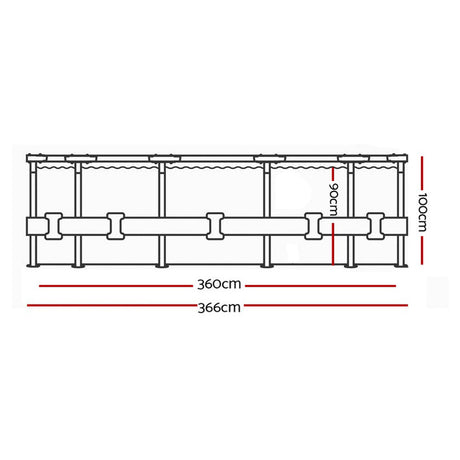 Bestway Swimming Pool Above Ground Frame Steel Pro MAX Pools Filter Pump Ladder