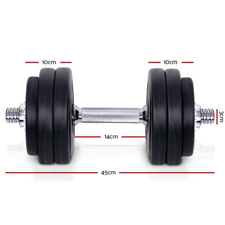 Everfit Fitness Gym Exercise Dumbbell Set 30kg