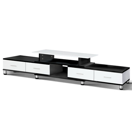 Artiss TV Cabinet Entertainment Unit Stand Wooden 160CM To 220CM Storage Drawers Black White
